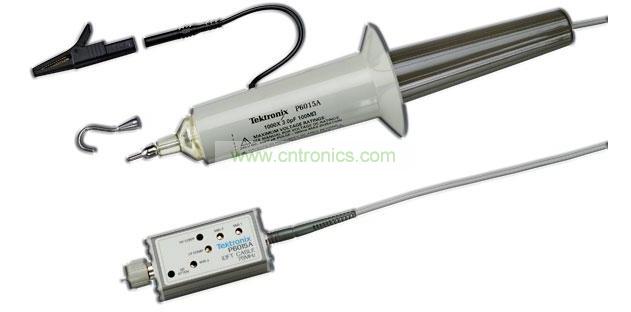 針對(duì)高壓測(cè)量推出的泰克P6015A是一種額定電壓高達(dá)20kV DC、峰值電壓可達(dá)40kV(100ms脈寬)的單端無(wú)源探頭