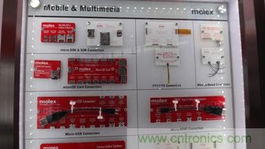 Molex MicroSIM、MicroSD、MicroUSB和MicroHDMI連接器