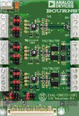 ADI公司的業(yè)界領(lǐng)先RS485器件與Bourns外部保護(hù)專業(yè)技術(shù)的完美聯(lián)姻，造就出專為解決通信端口最大設(shè)計(jì)問(wèn)題而生的EVAL-CN0313-SDPZ:滿足EMC的規(guī)定。  通過(guò)認(rèn)證的EMC兼容RS-485接口設(shè)計(jì)工具，輕松實(shí)現(xiàn)RS-485接口保護(hù)