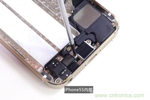 土豪金iPhone 5S拆解：內(nèi)部結構升級，維修難度增加