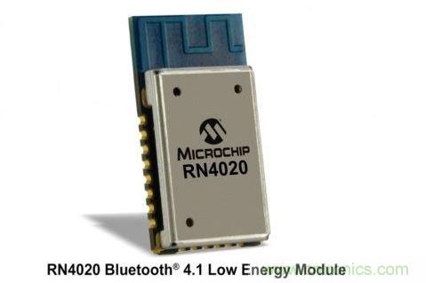 Microchip公司的RN4020模塊集成了包括天線在內(nèi)完整的低功耗藍牙射頻電路。RN4020采用密封的10mm x17mm x 2mm封裝，內(nèi)置有板載陶瓷天線、2.4GHz的低功耗藍牙收發(fā)器、帶完整的嵌入式低功耗藍牙協(xié)議棧的微控制器以及UART和USB接口。