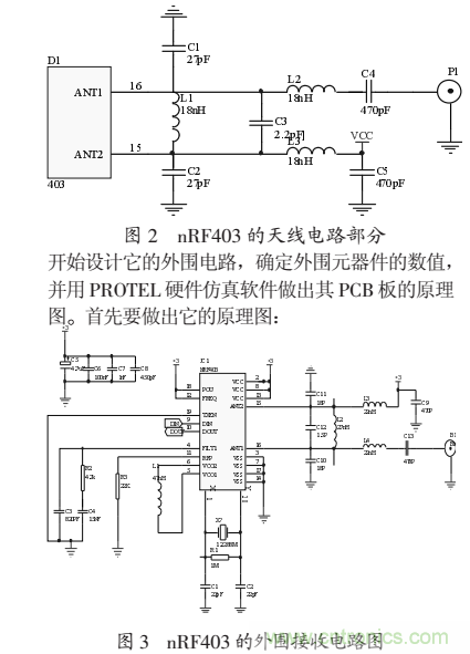 基于NRF403的無線傳感器網絡數(shù)據接收電路設計
