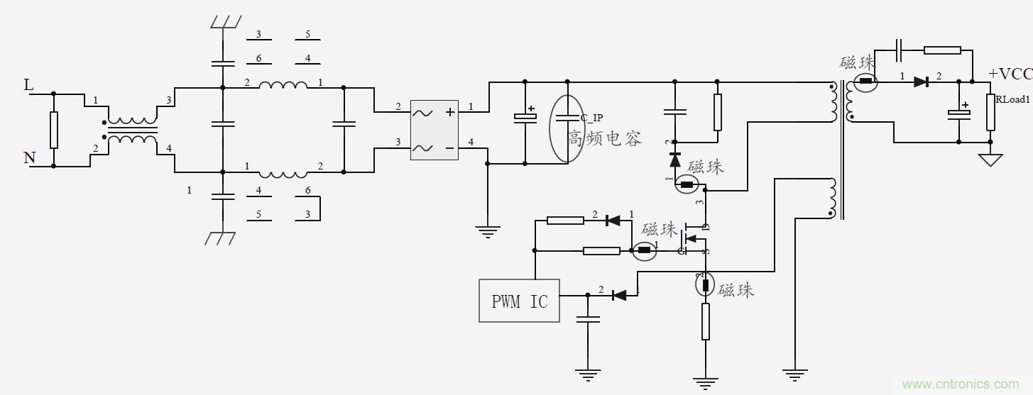 如何改善開關(guān)電源電路的EMI特性？