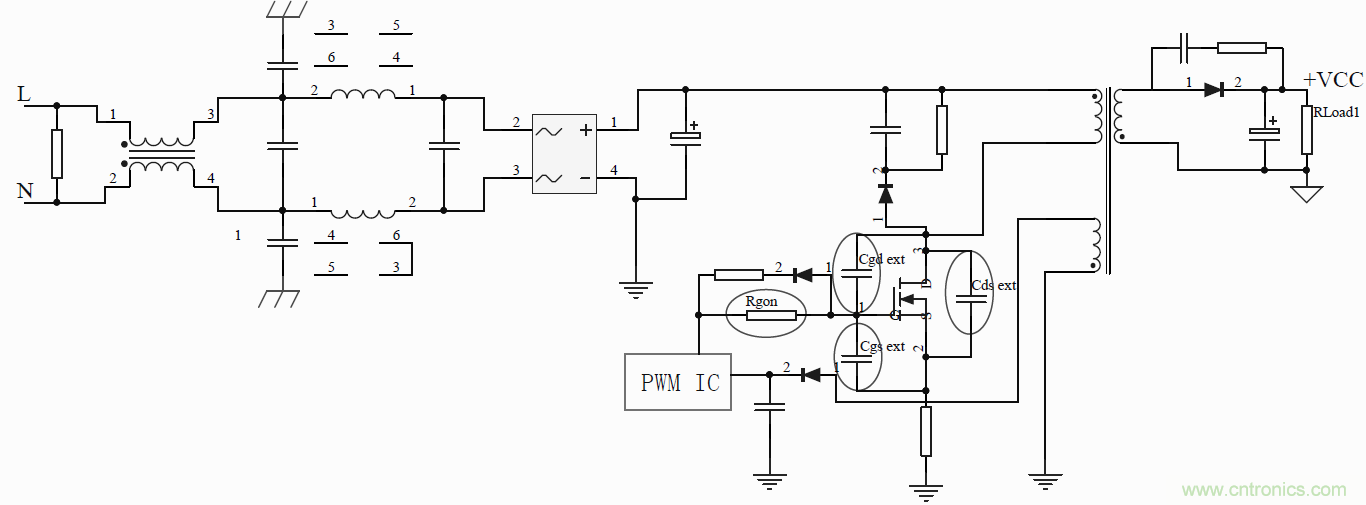 如何改善開關(guān)電源電路的EMI特性？