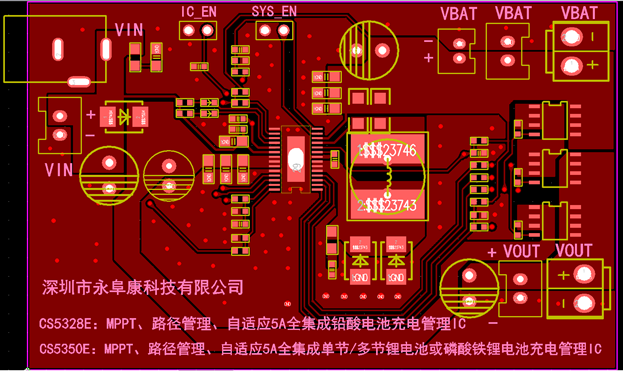 CS5350/CS5328 太陽能板供電鉛酸蓄電池、磷酸鐵鋰電池、鋰電池充電管理IC系列